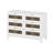 Rustic Farmhouse 6-Drawer White Wooden Dresser - Bedroom Storage with Metal Handles-111901408