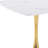 Square Dining Table with Metal Pedestal Small Kitchen Table for Apartment Dining Room Breakfast Space
