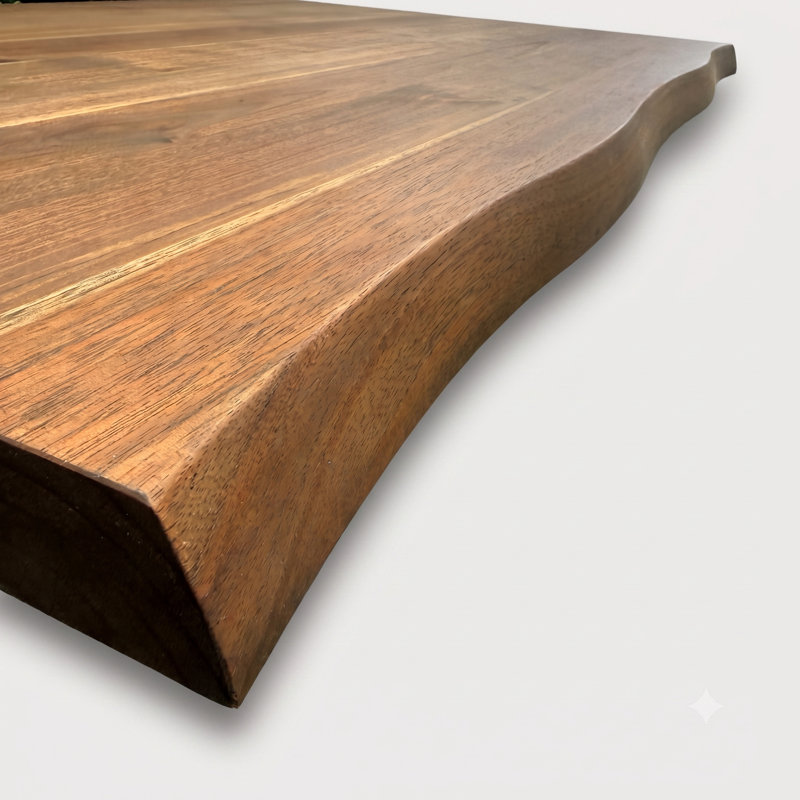 Comptoir Acacia Live Edge Butcher Block, plateau de table en bois massif de 1,5 po d'épaisseur, H 48 po x l 30 po x P 1,5 po