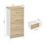 Narrow chest of drawers, chest of drawers with 4 drawers made of fabric, sideboard storage chest for bedrooms, living room, hallway, industrial style-1355302900