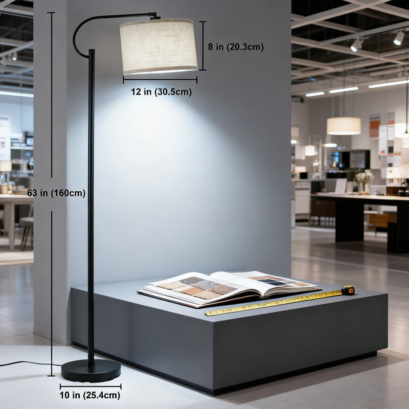 Lampe sur pied avec abat-jour réglable et ampoule DEL à température de couleur à 3 voies pour le salon, la chambre à coucher et la lecture
