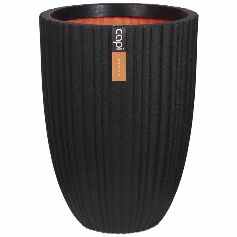 Capi Vase Urban Tube Elegant Low, Ivory, 58 cm H x 46 cm W x 46 cm D
