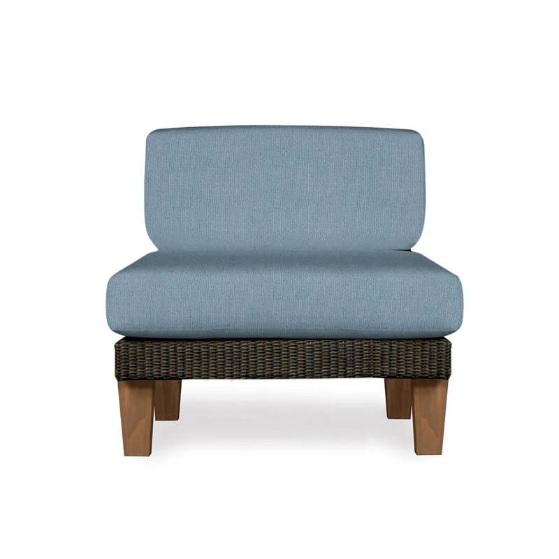 Catalina Outdoor Teak Lounge Chair, Mink, Demo Oatmeal