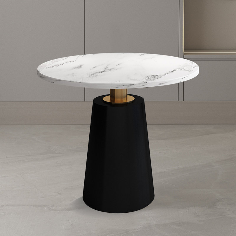 Black Round Marble Dining table, Black