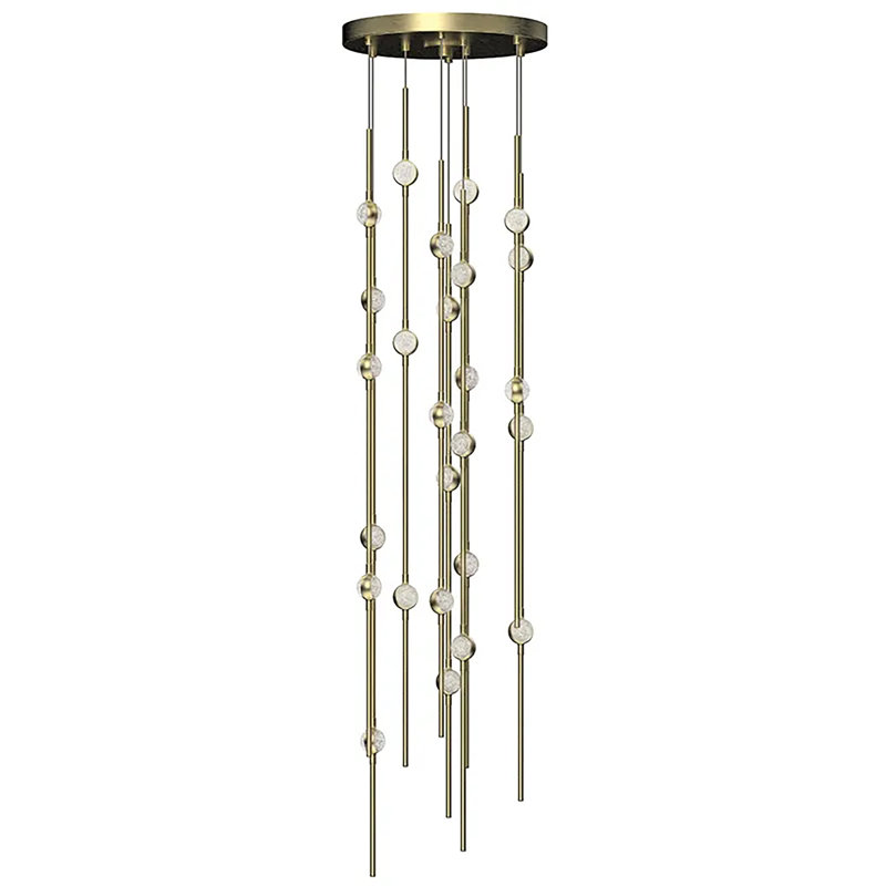 Constellation 26 - Light LED Pendant, 277 V, 2700K, White/Satin Brass