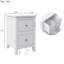 Tables de chevet modernes blanches (de 2) avec 2 tiroirs - durables, élégantes et fonctionnelles