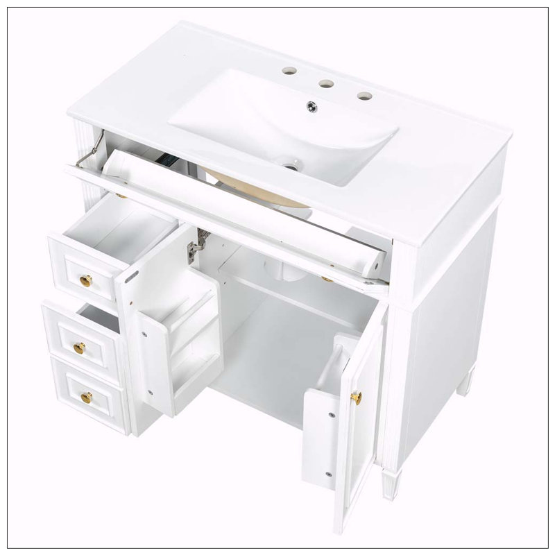 Meuble-lavabo 36 po avec lavabo, White