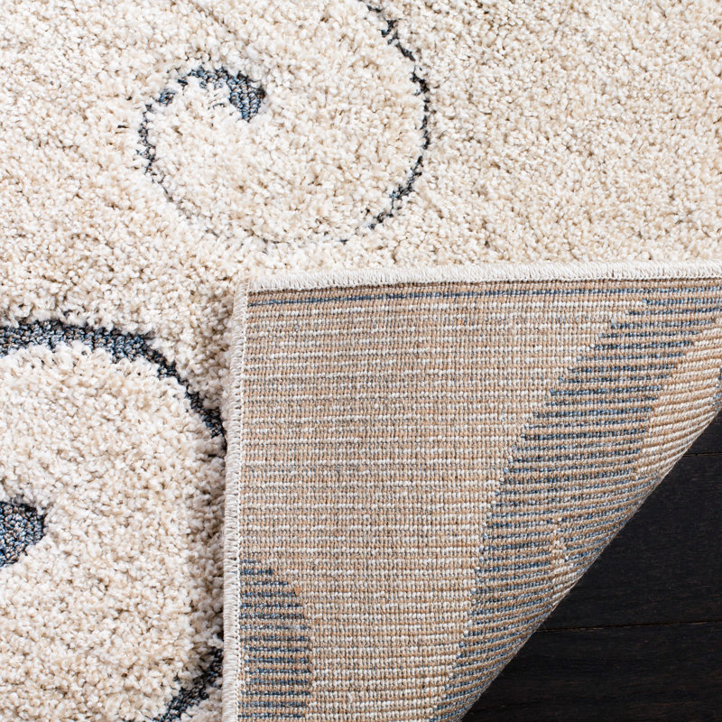 Chaffin Shag Performance Solid Color Rug, Rectangle 8' x 10', Beige/Blue Gray
