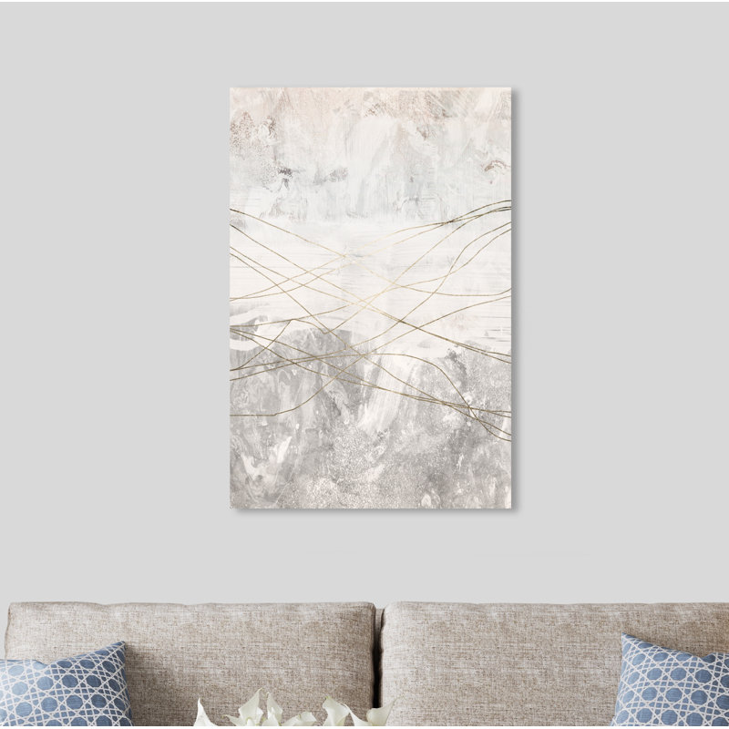 " Mid Century Thread ", 36" H x 24" W x 1.5" D, Wrapped Canvas