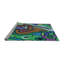 Tapis 100% à motifs lavables à la machine 2989 Pat694-LBLU-68722560