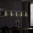 5-light Modern Kitchen Island Linear Pendant Light With Seeded Globe Glass Shades-1005892344