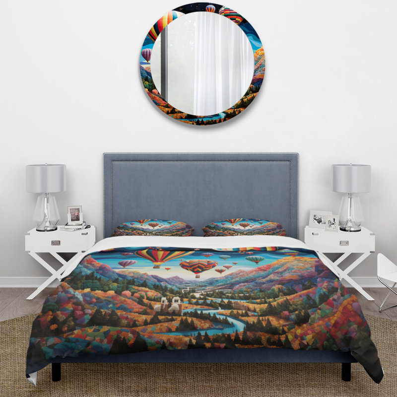 Ensemble de housse de couette en turquoise / bleu sarcelle, Housse de couette pour grand lit et 2 taies décor