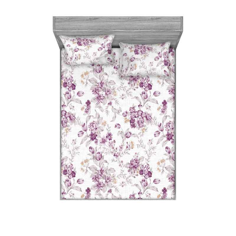 Drap-housse et taies décoratives 3 pièces Ambesonne, Ensemble de draps pour très grand lit californien
