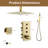 3-Functions 12" Ceiling-Mounted Thermostatic Shower System-119149910