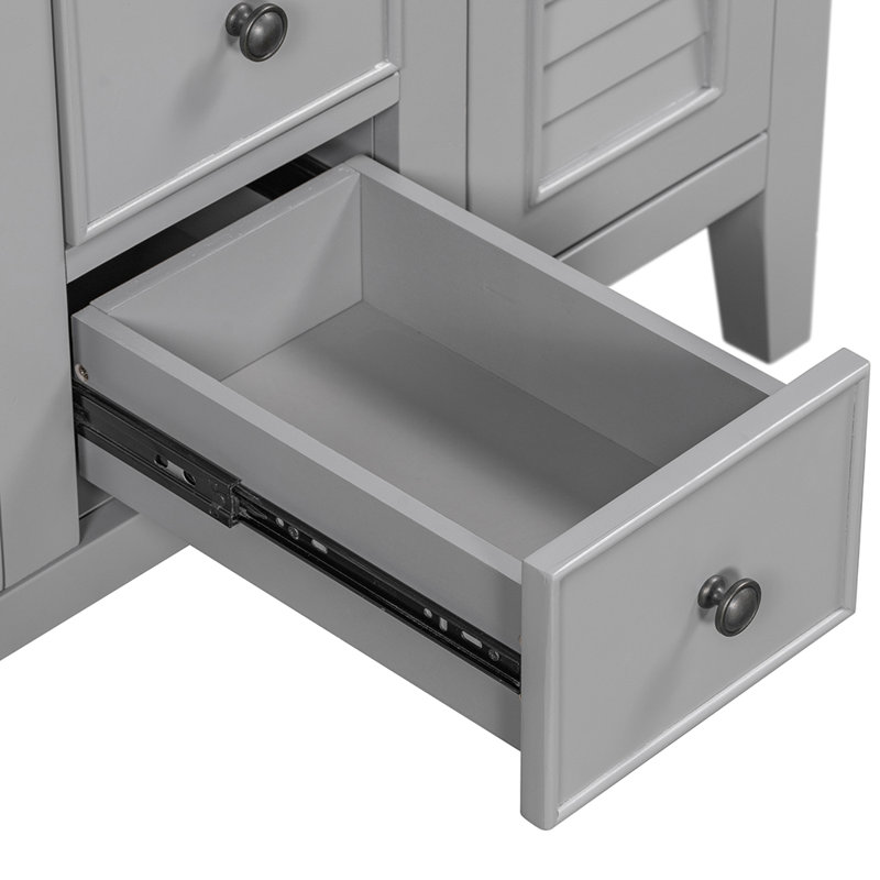 Base de meuble-lavabo simple Naydine 35,01 seulement, Gris