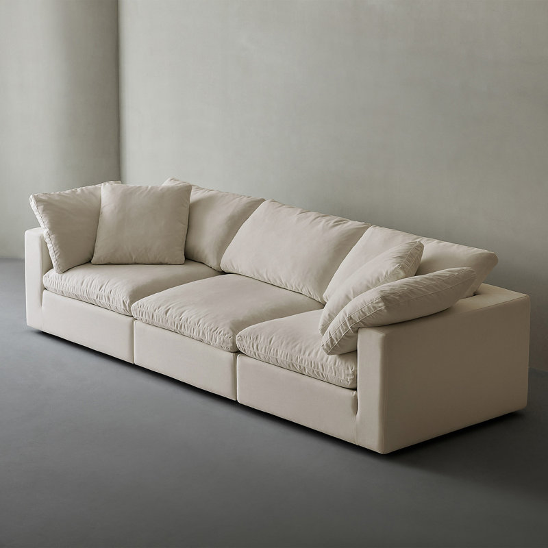 Canapés modulaires 3 pièces 3 pièces, Brun clair