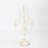 Elegant Vintage Three-Arm Candle Holder, France Style White Candle Holder With Crystal Decor, Tabletop Candelabra