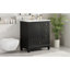 Meuble-lavabo 30 po avec lavabo, une porte avec tablette et trois tiroirs, porte à fermeture en douceur, noir