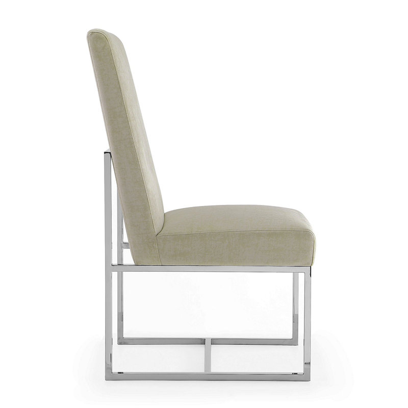 Chaise en velours Element, Champagne