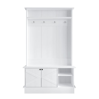 Hall Tree with Storage Cabinet
