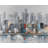 Abstract City Skyline Placemat - Blue Cities Home Decor