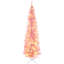 Sapin de Noël artificiel mince de 7 pi de hauteur avec 200 lumières DEL blanc chaud et 499 pointes pour la décoration de Noël-364249794-364249784-364249796