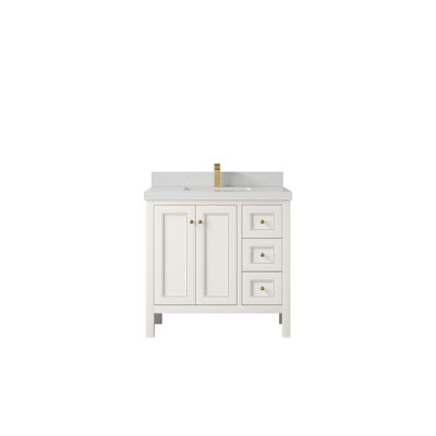 Nashville X P 22 po Meuble-lavabo central en albâtre