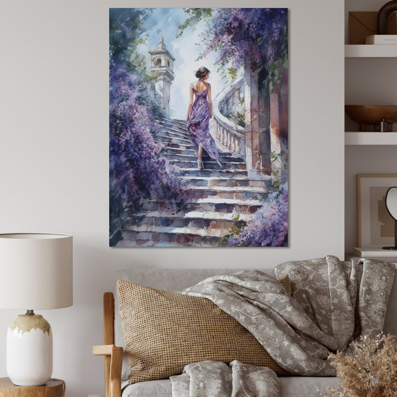 «Fashionable Girl Modeling I», impression sur toile, H 32 po x l 24 po x P 1 po, Toile tendue