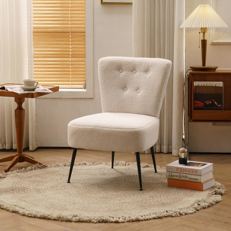 Chaise d'appoint 22,44 po Jahzi, Blanc velouté
