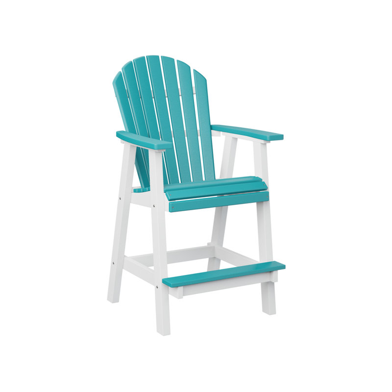 Berlin Gardens Comfo Back Regular Top With White Base Chair, Aruba Blue, 26.5"