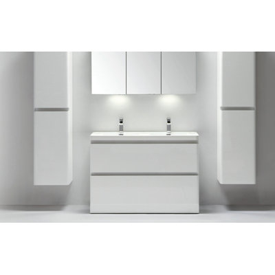 Glazzy 48'' Double Bathroom Vanity with Top