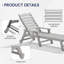 Chaise longue avec accoudoirs et roulettes Swann-130969231
