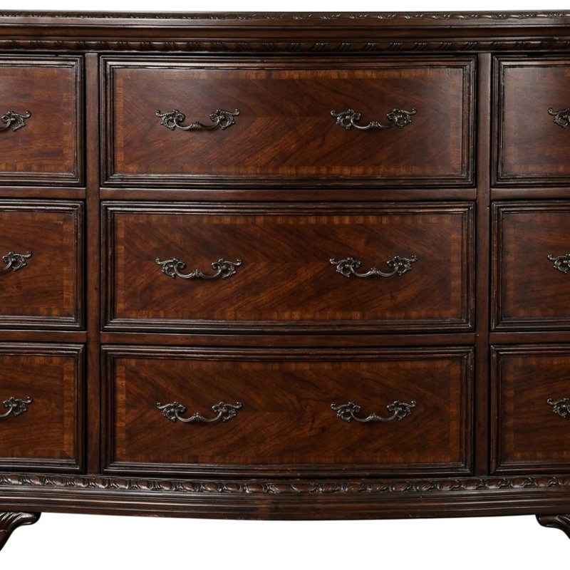 Tiroir de 63 po South Yorkshire Commode brun cerise