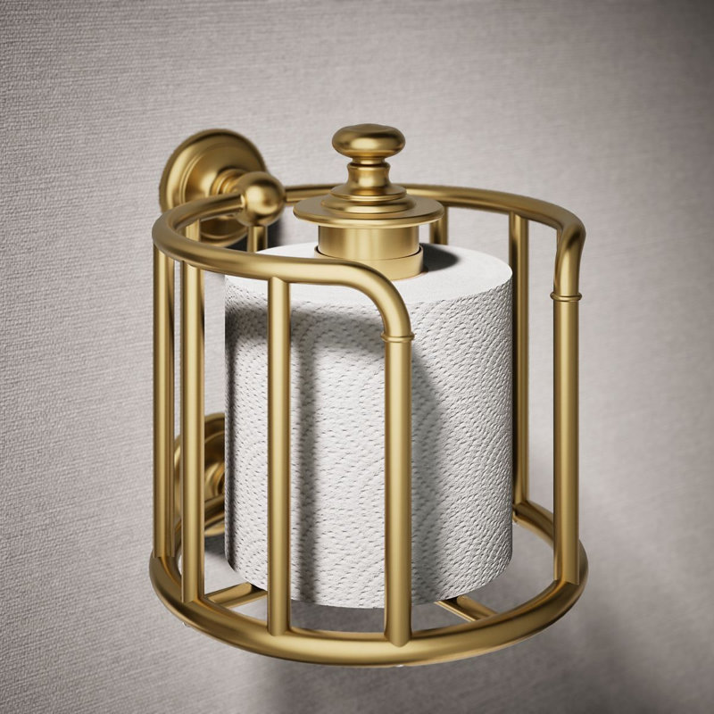 Artifacts® Toilet Tissue Carriage, Vibrant Brushed Moderne Brass