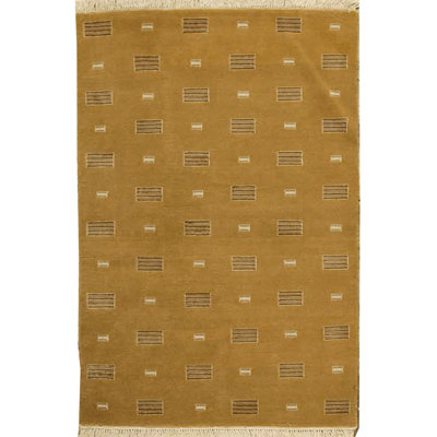 Hand-Knotted High-Quality Gold Area Rug
