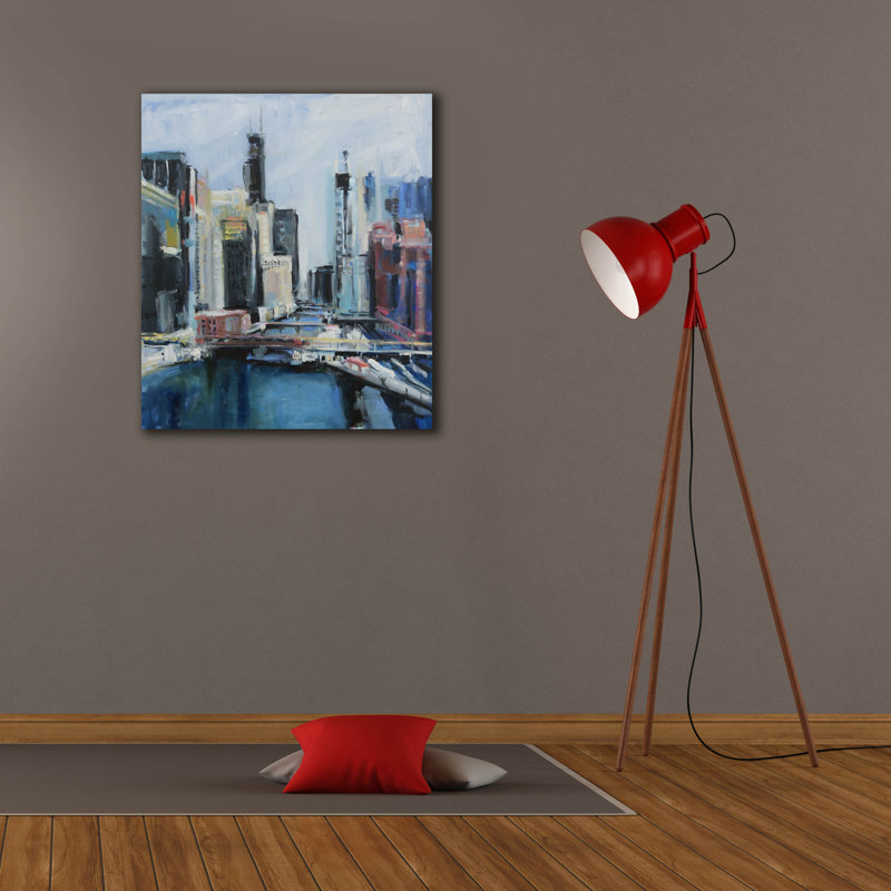 Art mural épique Graffiti «River View» par Curt Crain, 26 po x 30 po
