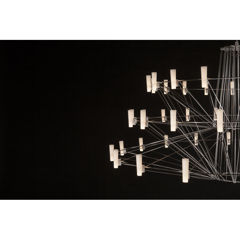 Coppélia LED Chandelier, Large, Chrome