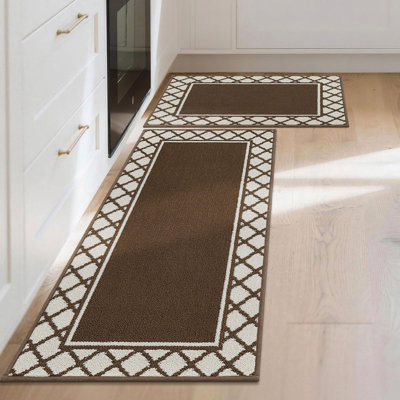 Plaid Water Resistant Anti-Fatigue Non-Skid Kitchen Mat