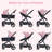 2-in-1 Reversible Baby Stroller and Bassinet – Lightweight collapsible Pushchair, One-Hand Fold, Reclining Seat, Large Storage Basket, Extra-Large Canopy, Shock Absorbing, Cup Holder, 5-Point Harness – Pink-126354748