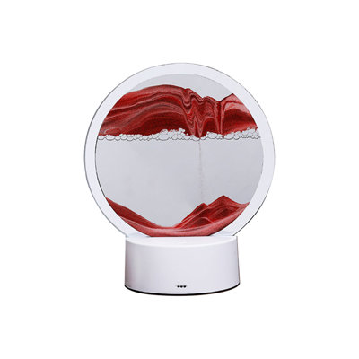 Lampe de table de peinture de sable tridimensionnelle de nuit, lampe d'ambiance décorative sablier mobile, lampe de table Quicksand de chambre à coucher de salon (15 ml)