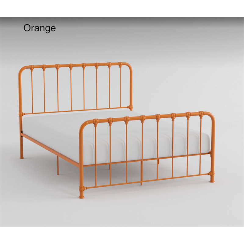 Bethany Full Orange Metal Platform Bed Frame