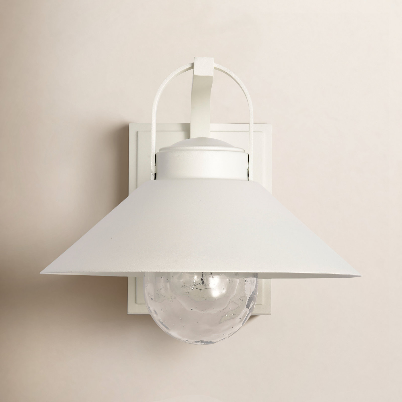Andren Outdoor Wall Lantern, White, White, 8.88'' H x 10'' W x 11'' D