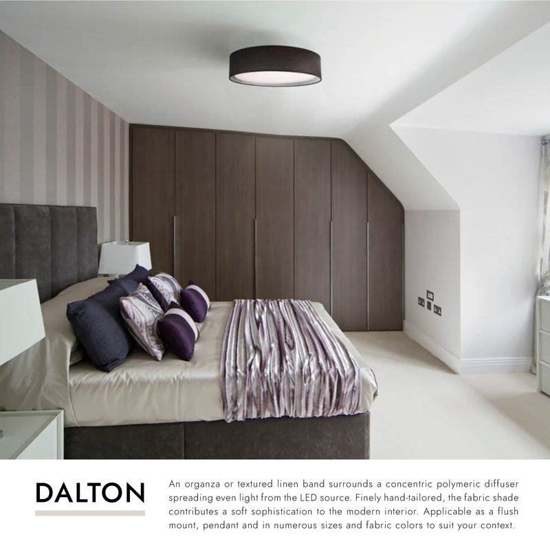 Dalton 1 - Light LED Flush Mount, White, White