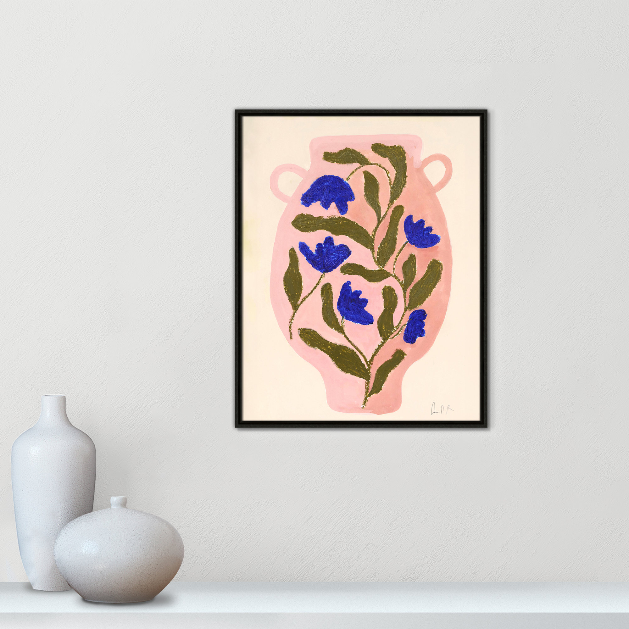 Vase No. 01 Print by Camilla Bergqvist, 29.5" H x 23.5" W, Espresso