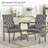 Upholstered Tufted Arm Dining Chairs-648702695