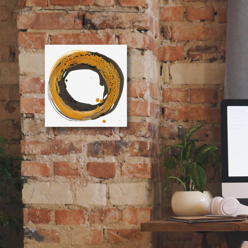 «Amber Enso 1» par Chris Paschke, art mural sur toile, H 12 po x l 12 po x P 0,75 po