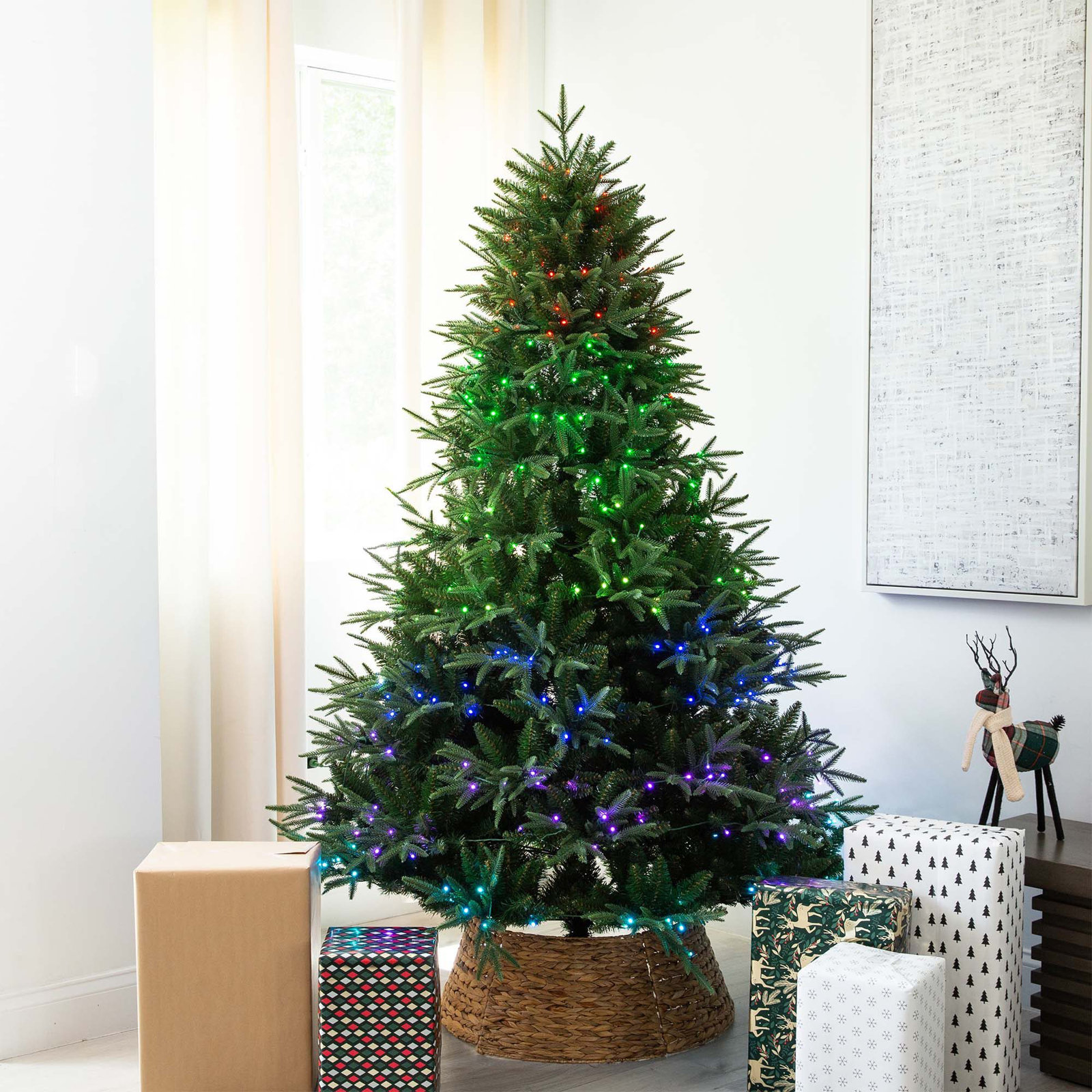Pre-Lit Fir Christmas Tree, 7'