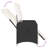Vidaxl Reclining Garden Chair Black, Cream White-116120051-116120054