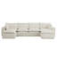 Canapé d'angle modulaire de 356 cm (140 po) avec revêtement en velours côtelé résistant aux animaux de compagnie, aucun assemblage requis, configuration en U ou en L, blanc