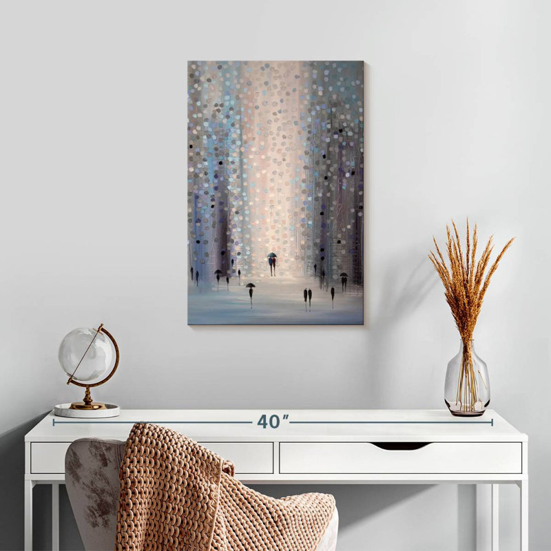 Avery Lovers In The Rain, 24" H x 16" W